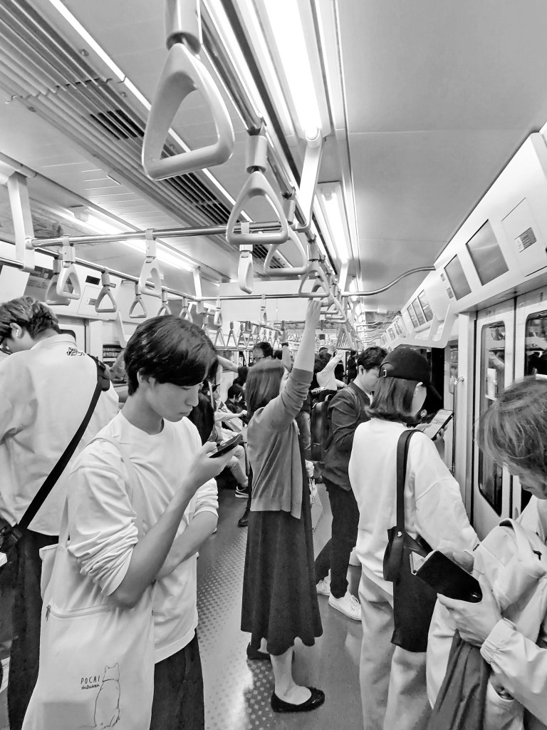 Passengers in the Tokyo metro